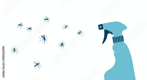 Mosquito repellent spray kills insects outdoors effectively