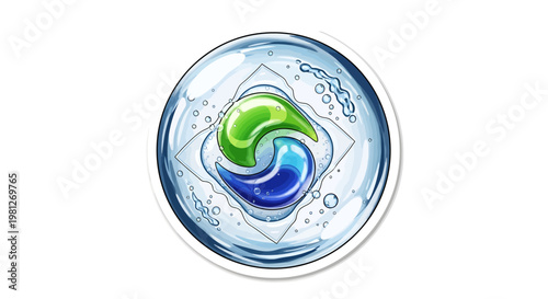 Laundry detergent pod packaging logo design