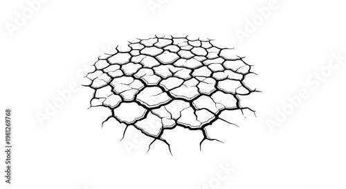 Cracked earth pattern with sharp, irregular fissures