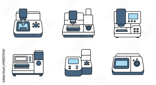 ELISA Reader Line art vector abstract colorful shapes