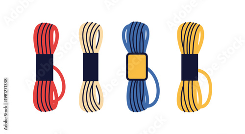 Embroidery Floss Line art clean abstract design illustration