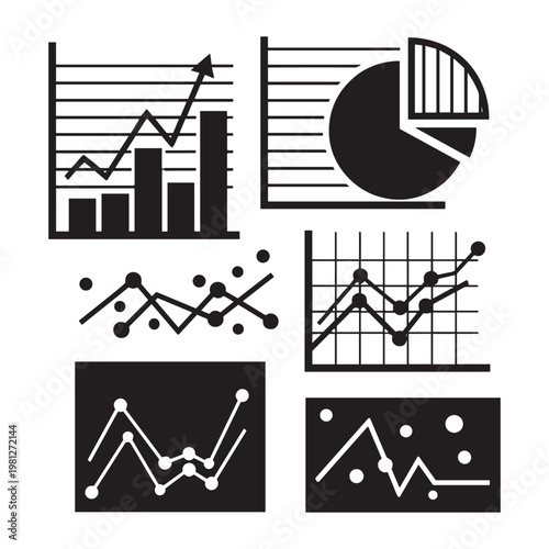 Collection of various financial data charts and analytical graphs