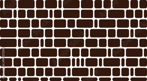Brick Wall Pattern Design With Clean White Grout Lines