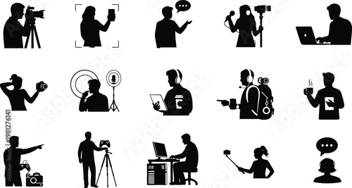 Diverse representations of modern media creation and communication methods