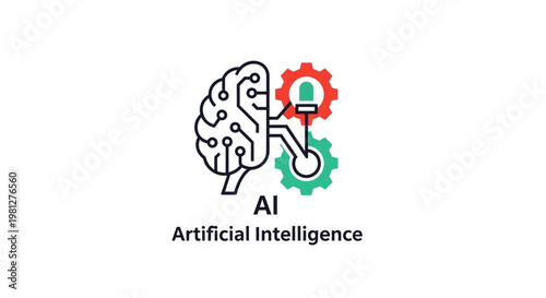 Conceptual illustration depicting artificial intelligence, technology and automation