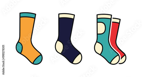 Compression socks Line art modern abstract vector