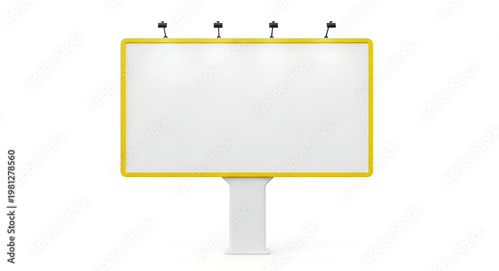 Obraz premium Modern billboard structure with four mounting points on top for advertisements