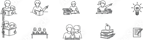 Egyptian hieroglyphs silhouette set isolated on transparent background