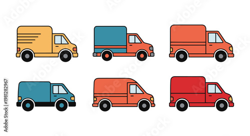 Delivery Van Line art vector creative abstract minimal illustration