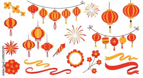 Chinese New Year Lantern Decorations.