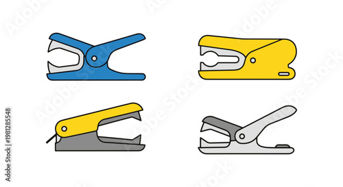 Staple Remover Line art vector simple shapes