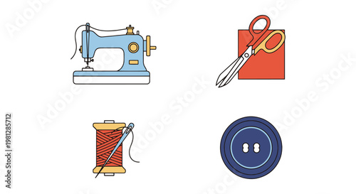 Fabric Craft Line art vector abstract simple minimal illustration