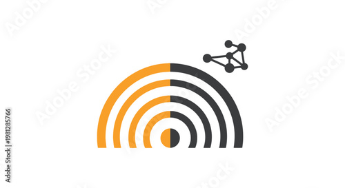 station locator Line art clean colorful shapes vector