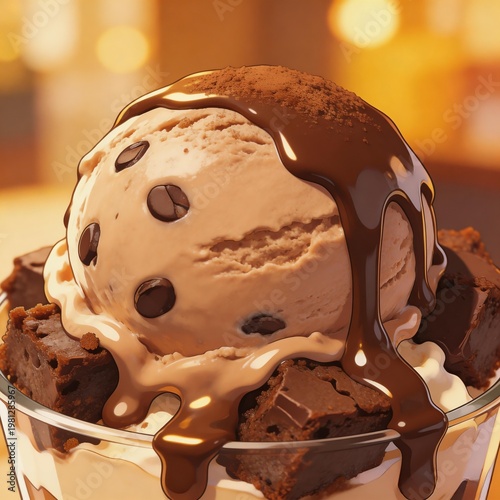 ice cream with chocolate