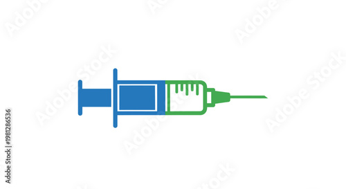 Medical syringe illustration depicting vaccination and healthcare concepts perfectly