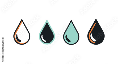 Fuel drop Line art vector creative clean illustration