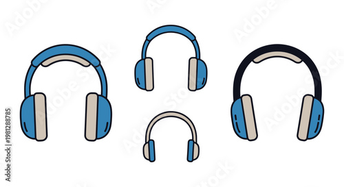 Ear Warmers Line art vector creative simple shapes
