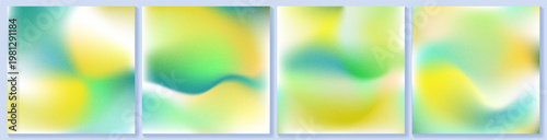 Yellow green gradient of noisy spring bg, abstract spring earth leaves. Grainy degrade for golden teal colorful pattern, light bokeh. Blurred watercolor leaf in mesh pastel element, shiny soft sunrise