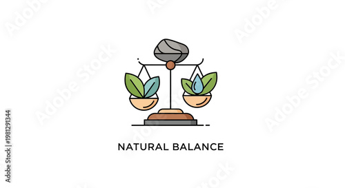 Illustration depicting ecological balance, nature conservation, and environmental harmony perfectly