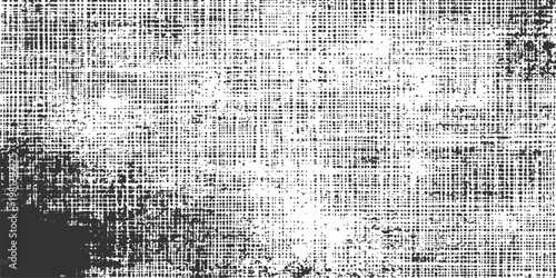 An abstract vintage grunge background featuring textured paper patterns with overlapping lines and numbers in shades of black and gray for a seamless technology art design