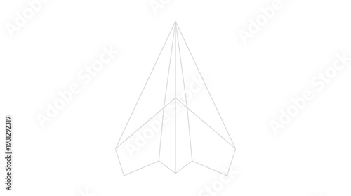 An aerial vector illustration of an isolated airplane in topview for aviation purposes