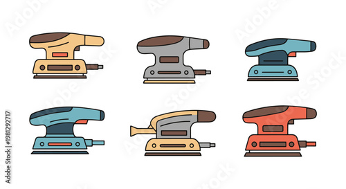 Surface Sander Line art vector simple abstract clean