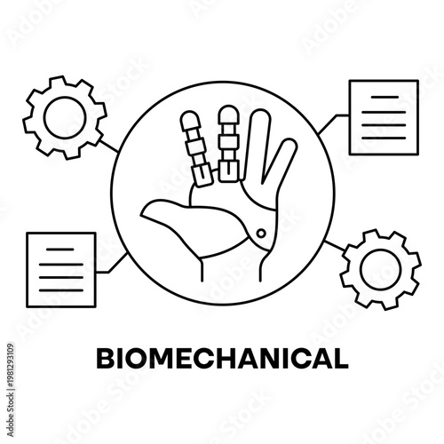 Human Machine Interface Icon with Gear Symbol