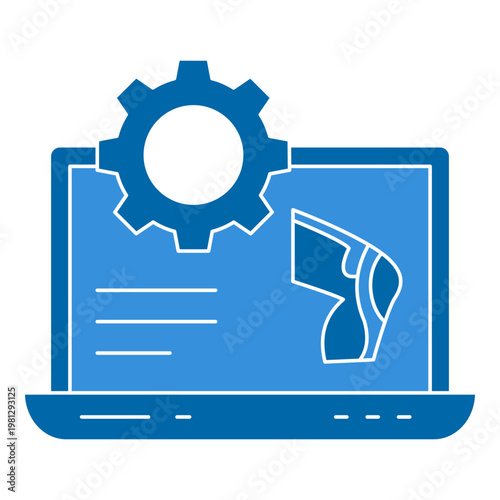 Biomechanics Icon with Artificial Limb Concept
