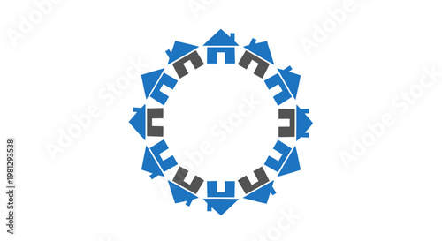 Circular arrangement of houses: a symbol of community and interconnectedness