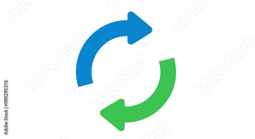 Abstract illustration of circular arrows representing concepts of refresh and update