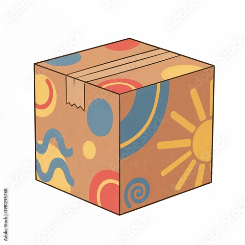 cardboard box on a white background