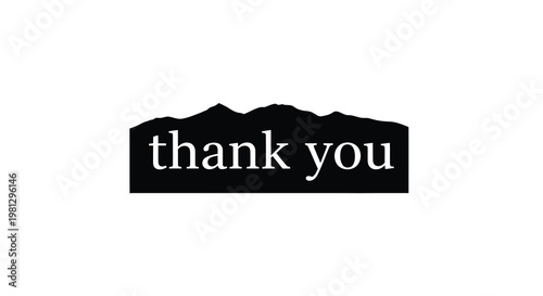 A black rectangle displays the words thank you in white lettering