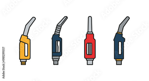 Diesel nozzle Line art vector creative clean abstract