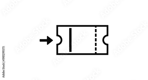 ticket scan Line art vector simple abstract color pattern