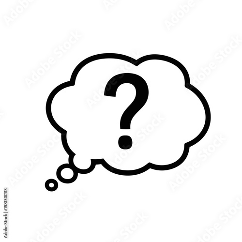 Question Mark Thought Bubble.