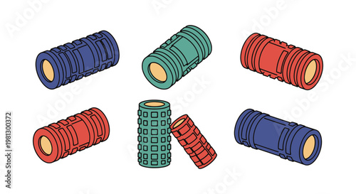 Foam Roller Line art vector clean abstract modern