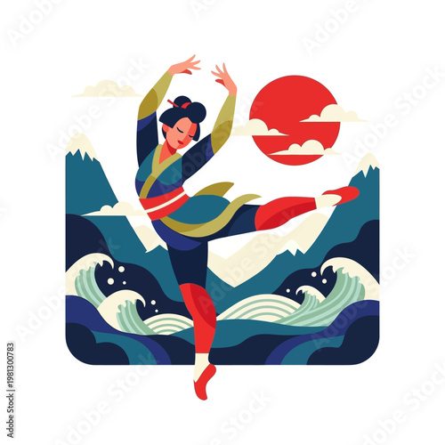 Woman in martial arts pose.