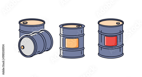 Fuel barrel Line art vector modern pattern abstract