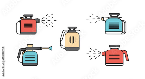 Fogger Sprayer Line art vector abstract clean graphic