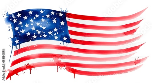 American Flag Day on a blue background