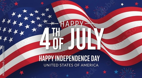 American Flag Day on a blue background