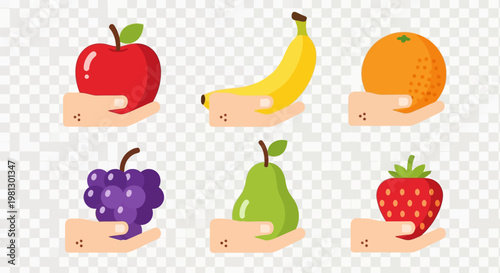 Variety of Fresh Colorful Fruits.