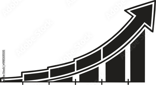 business graph with arrow