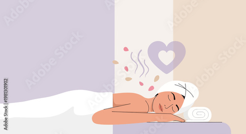 Woman Relaxing at Spa, Aromatherapy, Serene Massage, Wellness, Self-care, Love