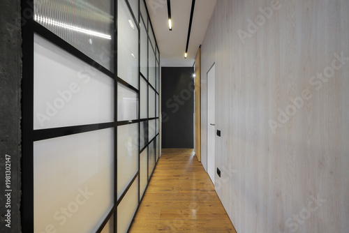 Interior doors in the hallway interior