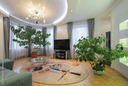 Classic leaving room in the apartment