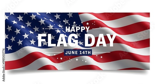 American Flag Day on a blue background
