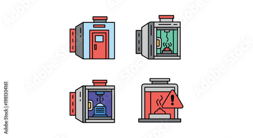 Fumigation Chamber Line art abstract minimal graphic vector
