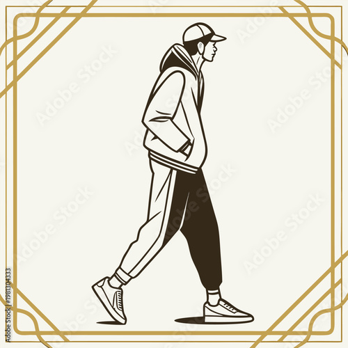 silhouette of a young man