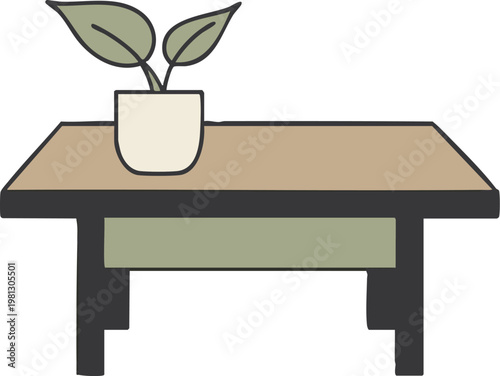 dinning table and plant